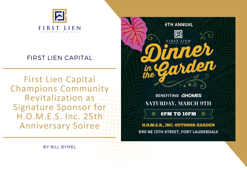 First Lien Capital Champions Community Revitalization as Signature Sponsor for H.O.M.E.S. Inc. 25th Anniversary Soiree